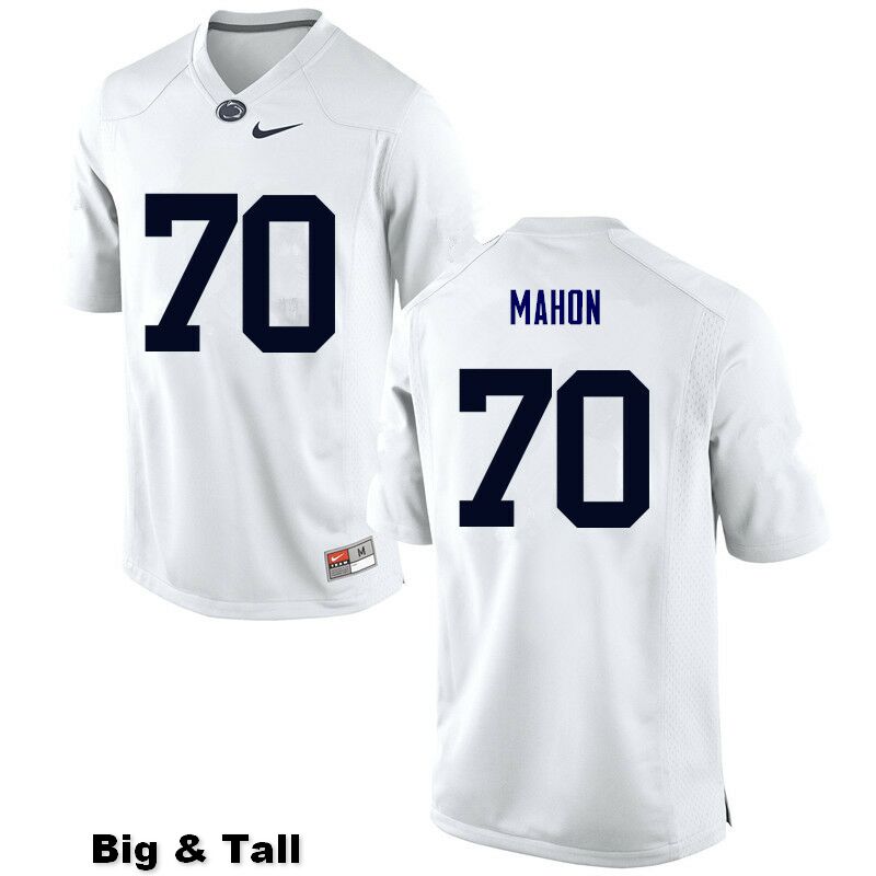 NCAA Nike Men's Penn State Nittany Lions Brendan Mahon #70 College Football Authentic Big & Tall White Stitched Jersey TBW4198SH